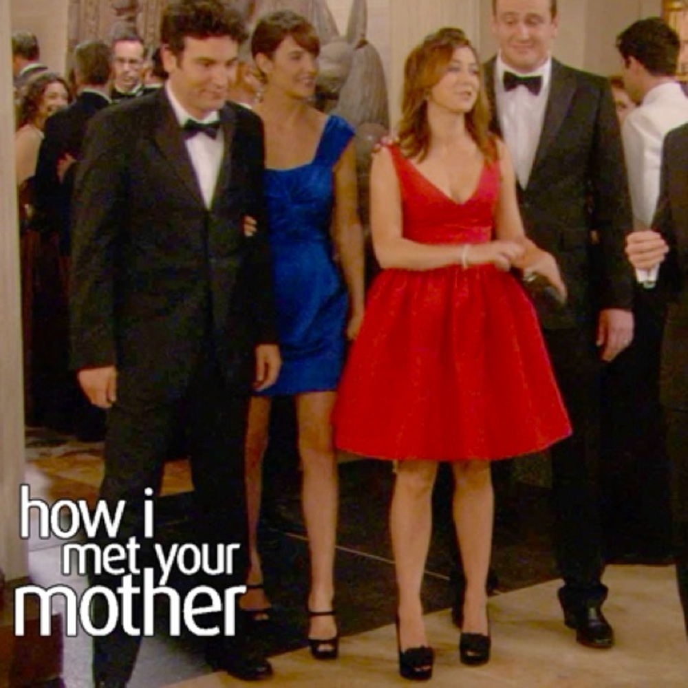 Chloe & Reese Deep V Silk Faille Party Dress